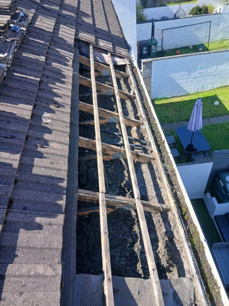 during roof repair