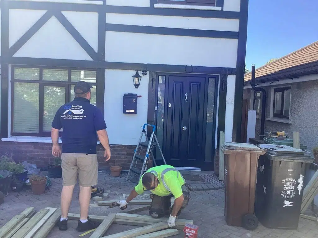 uniformed roofing staff
